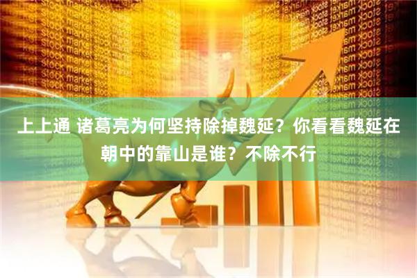 上上通 诸葛亮为何坚持除掉魏延？你看看魏延在朝中的靠山是谁？不除不行